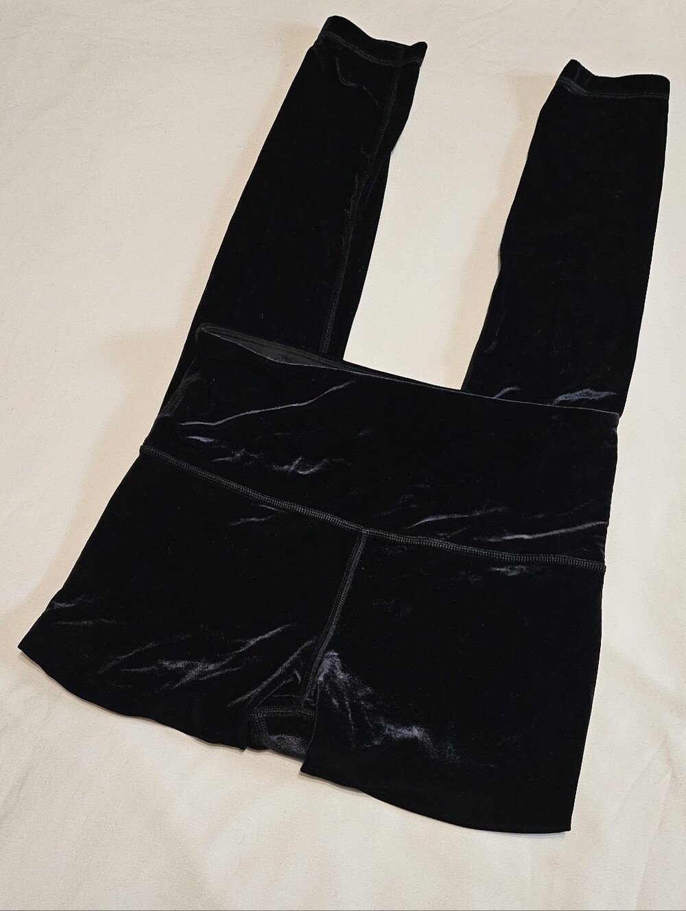 Athleta Black Velour Elation High Rise Tight Velvet Yoga Fitness Legging Size S - Picture 9 of 14